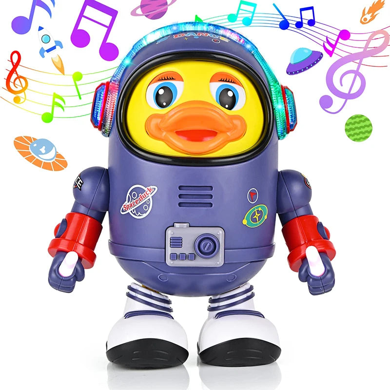 Patito de juguete musical interactivo para bebé, juguete eléctrico con luces y sonidos,