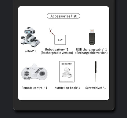 Robot de juguete inteligente de gestos con grabación de música, educación, programación, ciencia.