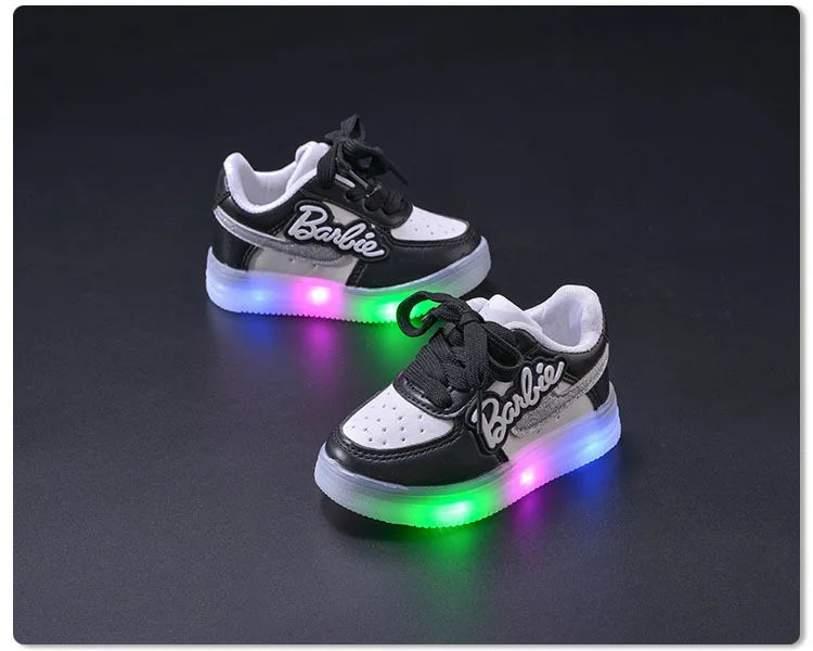 Zapatillas con luz Led, Barbie. (Niña)