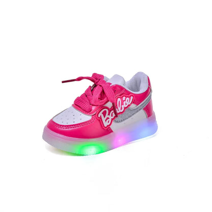 Zapatillas con luz Led, Barbie. (Niña)