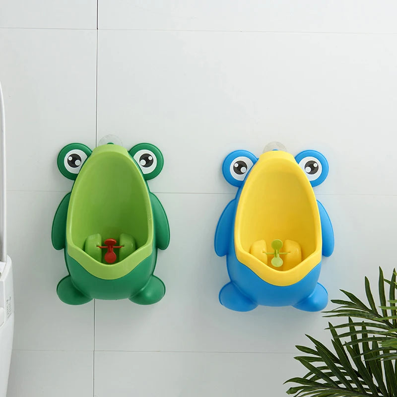 Inodoro para bebé de dibujos animados, urinario de pared para niño, urinario de pie con forma de rana, urinario de entrenamiento para ir al baño.