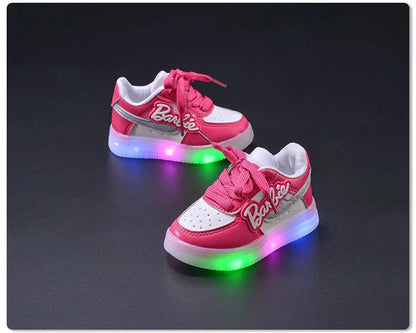 Zapatillas con luz Led, Barbie. (Niña)